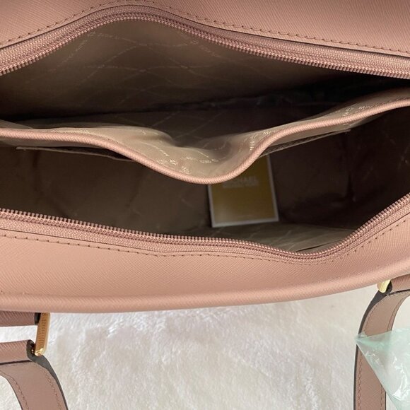 Michael Kors Sady 38T1CD4T7B Ballet Pink Purse Tote Bag & Jet Set Zip Wristlet - Picture 10 of 15